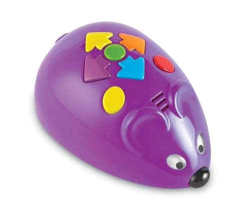 Learning Resources Code & Go Robot Mouse showing its purple shell and four directional arrow buttons