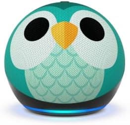 Amazon Echo Dot Kids 5th generation smart speaker in Owl design for children's bedrooms