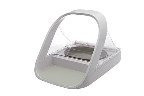 Sure Petcare SureFeed Microchip Pet Feeder with sealed lid, RFID collar tag compatible, works for wet and dry food, white