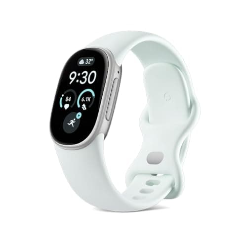 Polished Silver Google Fitbit Edge with a fog band, listed at £159.99