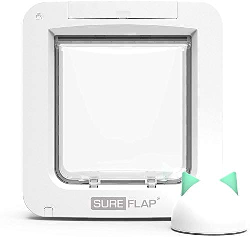 Sure Petcare SureFlap Microchip Pet Door Connect with hub, mobile app control and curfew function for cats and small dogs