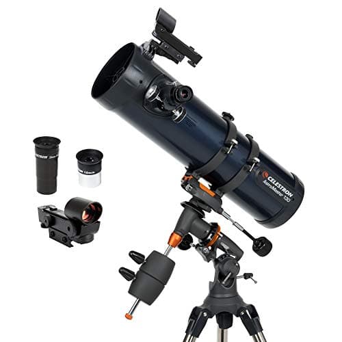 Celestron AstroMaster 130EQ Newtonian reflector telescope on an equatorial mount