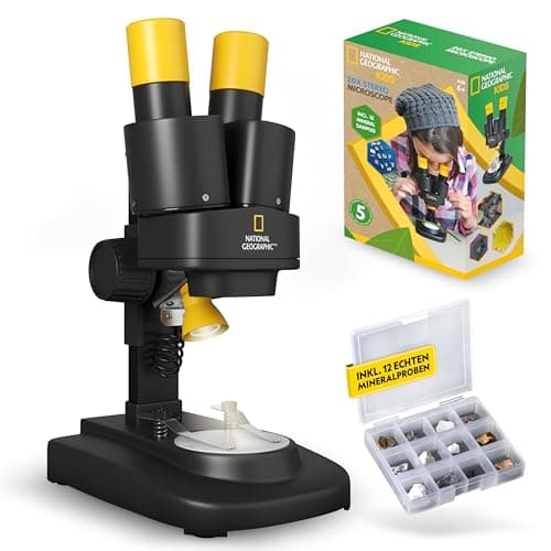 National Geographic stereo 3D microscope 20x for solid specimens like minerals and insects