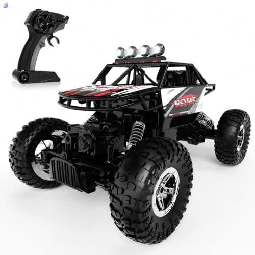 DEERC 1:14 RC Monster Truck 4WD Off Road Remote Control Car with metal body rock crawler