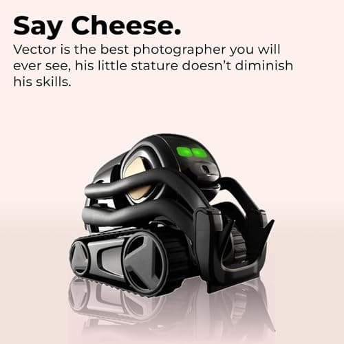 Anki Vector 2.0 AI robot companion with its animated eyes display switched on