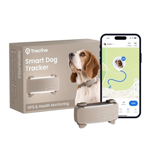 Tractive Smart Dog Tracker 2025 Edition, real-time GPS tracking with escape and health alerts and vitals monitoring