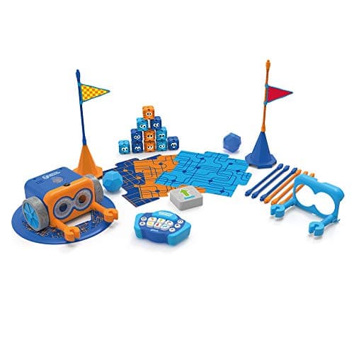 Learning Resources Botley 2.0 robot with remote, orange and blue maze tiles, flags, cubes and detachable arms