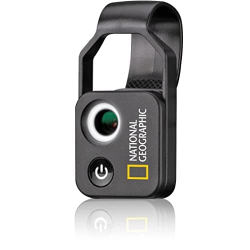 National Geographic mobile phone microscope 200x clip-on with LED and CPL filter
