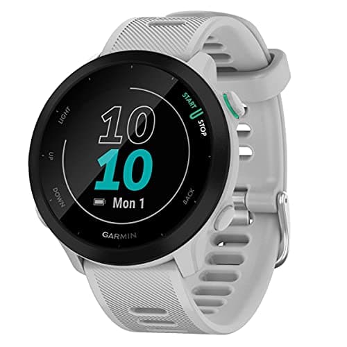 Garmin Forerunner 55 42mm GPS running watch with heart rate, Garmin Coach plans and up to 2 weeks battery life