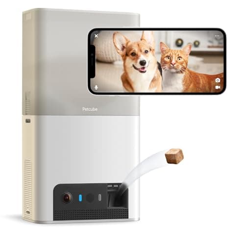 Petcube Bites 2 Lite interactive WiFi pet camera with treat dispenser, 1080p HD video, night vision and two-way audio