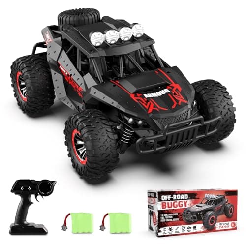 1:16 off-road monster truck RC car for kids, 2.4GHz with rechargeable batteries and 70 minutes play time