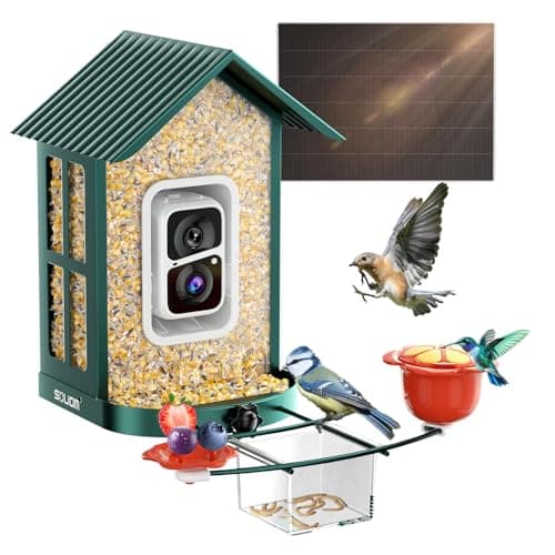 Soliom squirrel-proof metal smart bird feeder camera with 2K live video