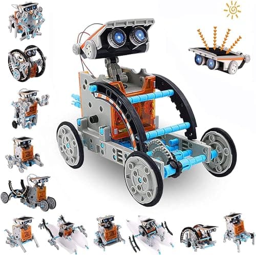 ACELIFE 12-in-1 solar robot toy STEM kit that moves on land or water