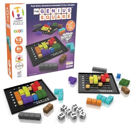The Happy Puzzle Company Genius Square STEM puzzle game for families