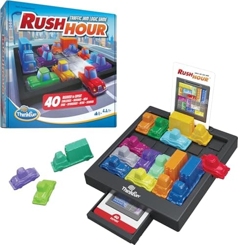 ThinkFun Rush Hour traffic jam logic puzzle game for kids and adults