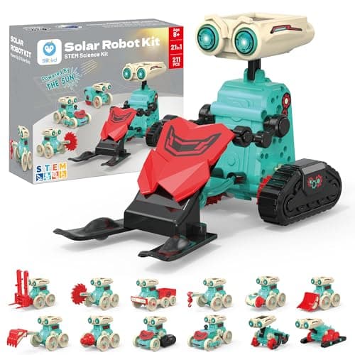 Sillbird 21-in-1 solar robot building kit with 211 pieces for kids