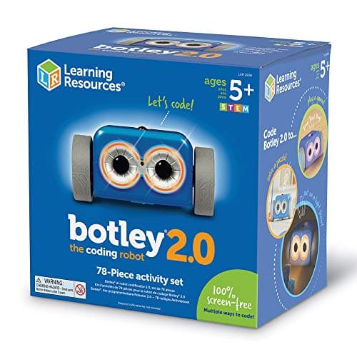 Learning Resources Botley 2.0 activity set box, three-quarter view, ages 5 plus and 78-piece set