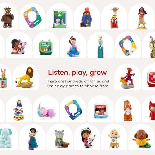 Toniebox 2 audio player being used independently by a young child during play