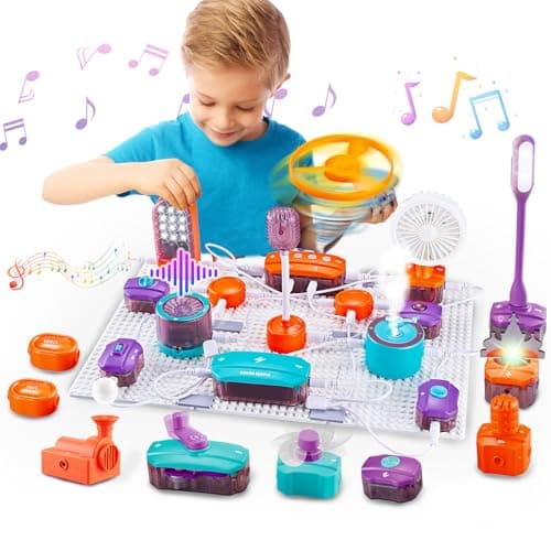 VATOS science circuit kit for kids with 53 pieces and over 150 electronics projects