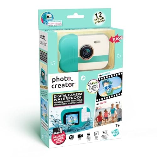 Photo Creator floating waterproof kids action camera with screen, filters and frames