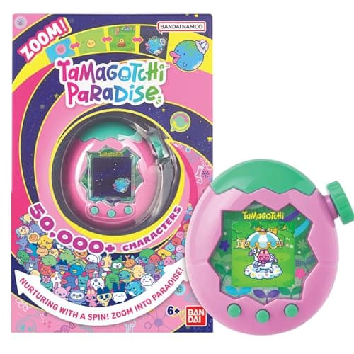TAMAGOTCHI Paradise Pink Land Shell Digital Pet - Zooming Worlds Toy