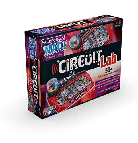 Science Mad Circuit Lab electronics kit for kids with 50 plus safe educational experiments