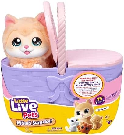 Little Live Pets Mama Surprise interactive cat with kittens