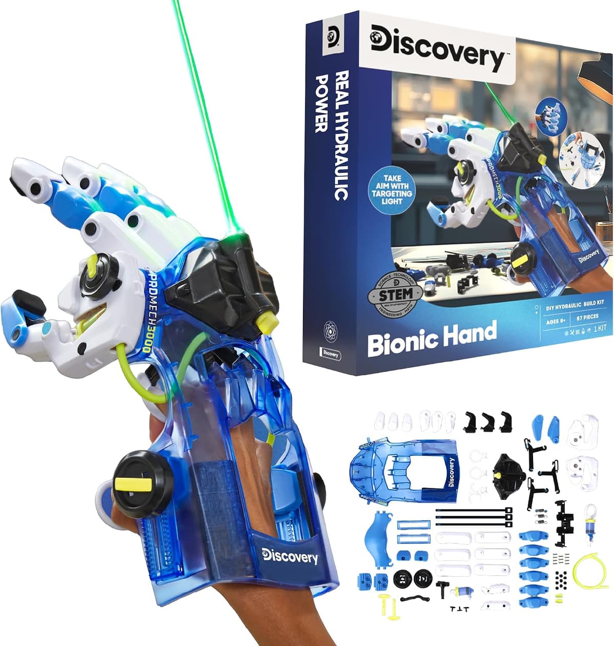 Discovery Bionic Hand hydraulic cyborg hand STEM build kit for kids